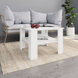 NNEVL Coffee Table White 60x60x42 cm Chipboard