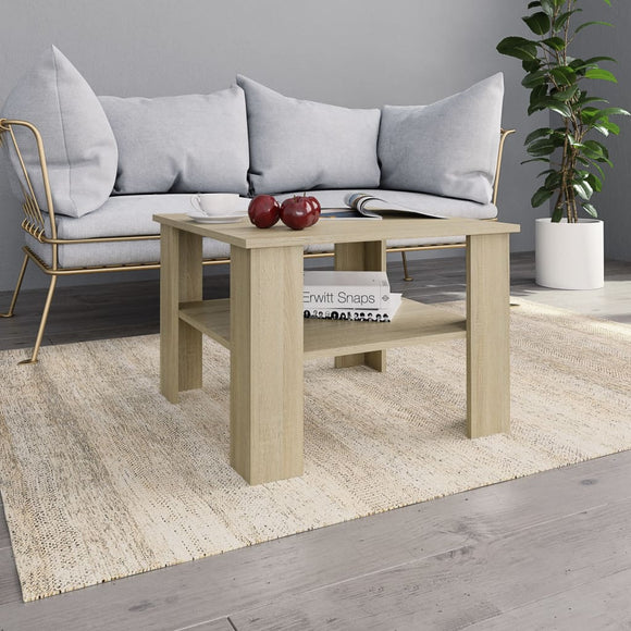 NNEVL Coffee Table Sonoma Oak 60x60x42 cm Chipboard