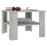 NNEVL Coffee Table Concrete Grey 60x60x42 cm Chipboard