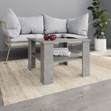 NNEVL Coffee Table Concrete Grey 60x60x42 cm Chipboard
