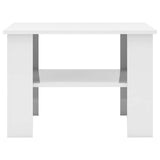 NNEVL Coffee Table High Gloss White 60x60x42 cm Chipboard
