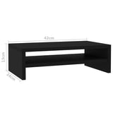 NNEVL Monitor Stand Black 42x24x13 cm Chipboard