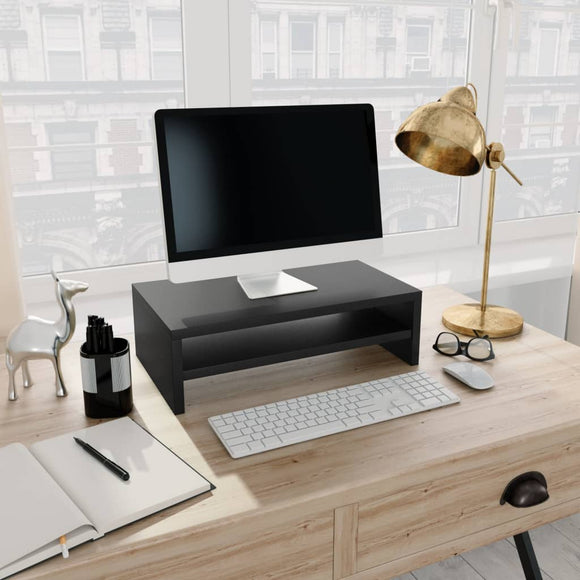 NNEVL Monitor Stand Black 42x24x13 cm Chipboard