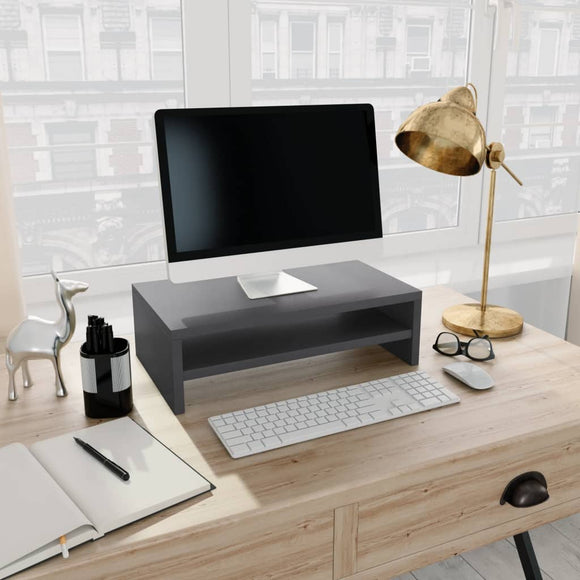 NNEVL Monitor Stand Grey 42x24x13 cm Chipboard