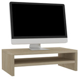 NNEVL Monitor Stand Sonoma Oak 42x24x13 cm Chipboard