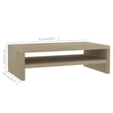 NNEVL Monitor Stand Sonoma Oak 42x24x13 cm Chipboard
