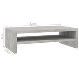 NNEVL Monitor Stand Concrete Grey 42x24x13 cm Chipboard
