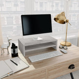 NNEVL Monitor Stand Concrete Grey 42x24x13 cm Chipboard
