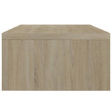 NNEVL Monitor Stand White and Sonoma Oak 42x24x13 cm Chipboard
