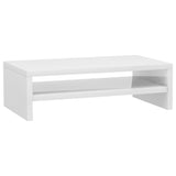 NNEVL Monitor Stand High Gloss White 42x24x13 cm Chipboard