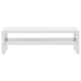 NNEVL Monitor Stand High Gloss White 42x24x13 cm Chipboard