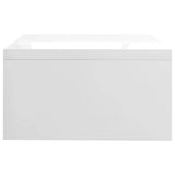 NNEVL Monitor Stand High Gloss White 42x24x13 cm Chipboard