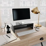 NNEVL Monitor Stand High Gloss Black 42x24x13 cm Chipboard