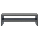 NNEVL Monitor Stand High Gloss Grey 42x24x13 cm Chipboard