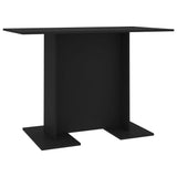 NNEVL Dining Table Black 110x60x75 cm Chipboard