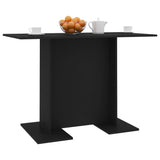NNEVL Dining Table Black 110x60x75 cm Chipboard