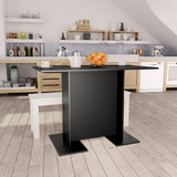 NNEVL Dining Table Black 110x60x75 cm Chipboard