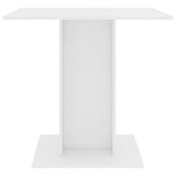 NNEVL Dining Table White 80x80x75 cm Engineered Wood