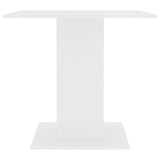 NNEVL Dining Table White 80x80x75 cm Engineered Wood