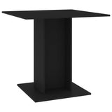NNEVL Dining Table Black 80x80x75 cm Chipboard