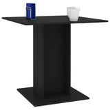 NNEVL Dining Table Black 80x80x75 cm Chipboard