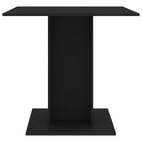 NNEVL Dining Table Black 80x80x75 cm Chipboard