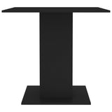 NNEVL Dining Table Black 80x80x75 cm Chipboard
