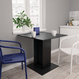 NNEVL Dining Table Black 80x80x75 cm Chipboard