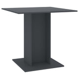 NNEVL Dining Table Grey 80x80x75 cm Engineered Wood