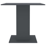 NNEVL Dining Table Grey 80x80x75 cm Engineered Wood