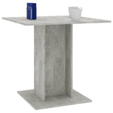 NNEVL Dining Table Concrete Grey 80x80x75 cm Chipboard