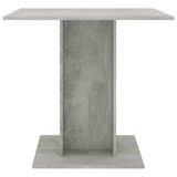 NNEVL Dining Table Concrete Grey 80x80x75 cm Chipboard