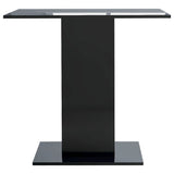 NNEVL Dining Table High Gloss Black 80x80x75 cm Chipboard