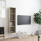 NNEVL Book Cabinet/TV Cabinet Sonoma Oak 143x30x36 cm
