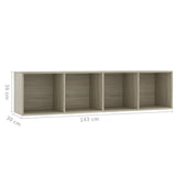 NNEVL Book Cabinet/TV Cabinet Sonoma Oak 143x30x36 cm