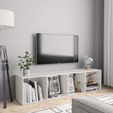 NNEVL Book Cabinet/TV Cabinet High Gloss White 143x30x36 cm