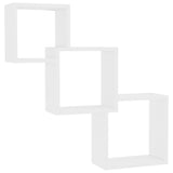 NNEVL Cube Wall Shelves White 84.5x15x27 cm Chipboard