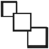 NNEVL Cube Wall Shelves Black 84.5x15x27 cm Chipboard