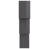 NNEVL Cube Wall Shelves High Gloss Grey 84.5x15x27 cm Chipboard