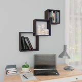 NNEVL Cube Wall Shelves High Gloss Grey 84.5x15x27 cm Chipboard