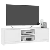NNEVL TV Cabinet White 120x30x37.5 cm Chipboard