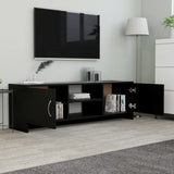 NNEVL TV Cabinet Black 120x30x37.5 cm Chipboard