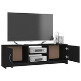 NNEVL TV Cabinet Black 120x30x37.5 cm Chipboard