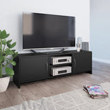 NNEVL TV Cabinet Black 120x30x37.5 cm Chipboard