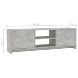NNEVL TV Cabinet Concrete Grey 120x30x37.5 cm Chipboard