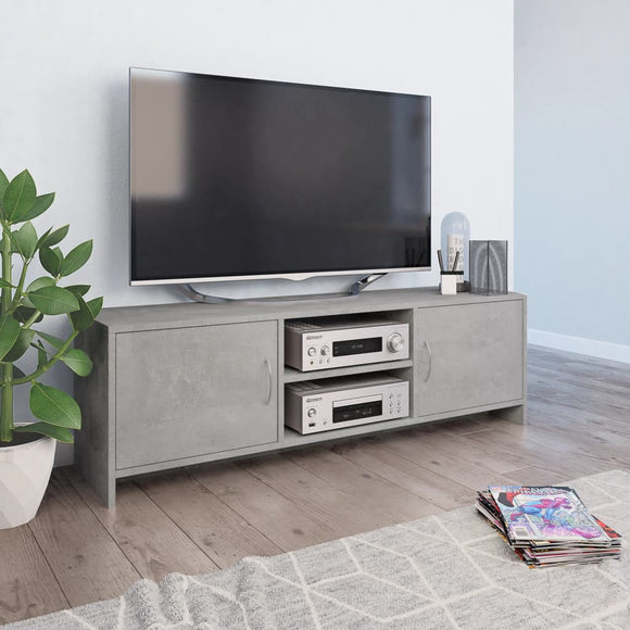 NNEVL TV Cabinet Concrete Grey 120x30x37.5 cm Chipboard