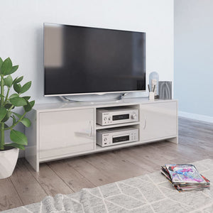 NNEVL TV Cabinet High Gloss White 120x30x37.5 cm Chipboard