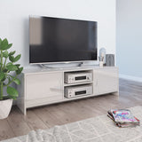 NNEVL TV Cabinet High Gloss White 120x30x37.5 cm Chipboard