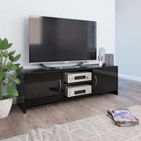 NNEVL TV Cabinet High Gloss Black 120x30x37.5 cm Chipboard