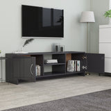 NNEVL TV Cabinet High Gloss Grey 120x30x37.5 cm Chipboard